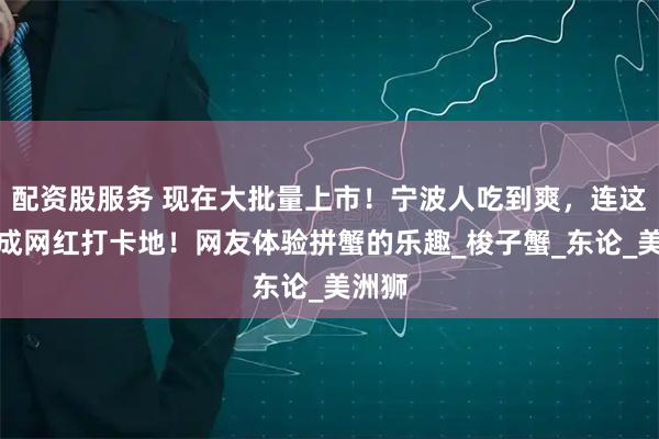 配资股服务 现在大批量上市！宁波人吃到爽，连这里都成网红打卡地！网友体验拼蟹的乐趣_梭子蟹_东论_美洲狮